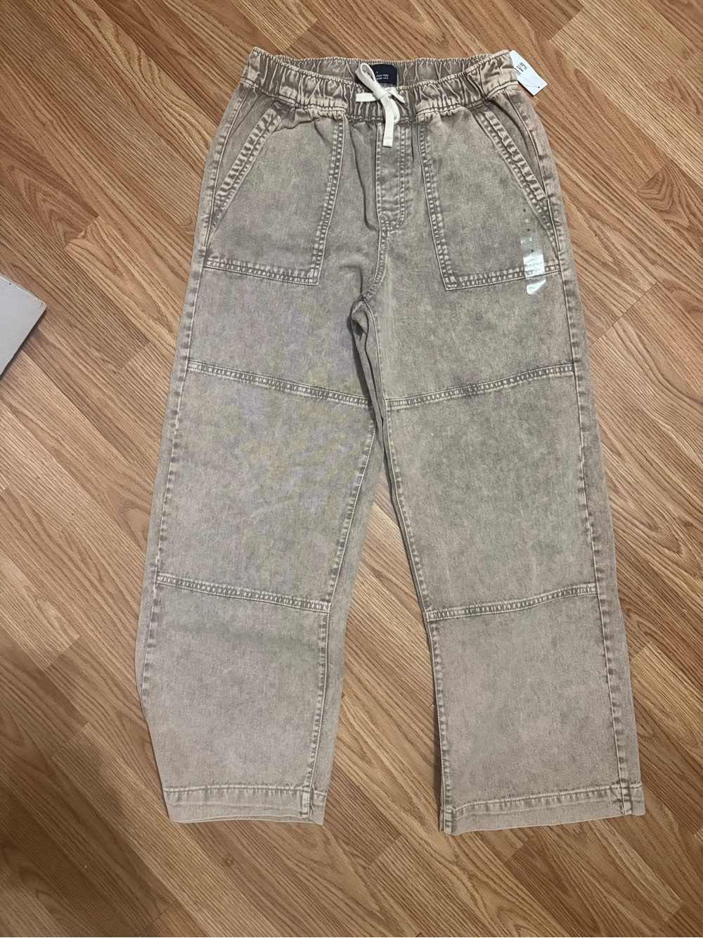 NWT GAP Wide-Leg Stone Wash Gray Utility Jeans